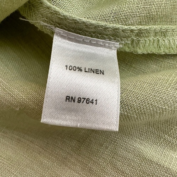 J.Jill Love Linen Women's Size L Button Front Tunic Peplum back Sleeveless Top - Picture 13 of 16